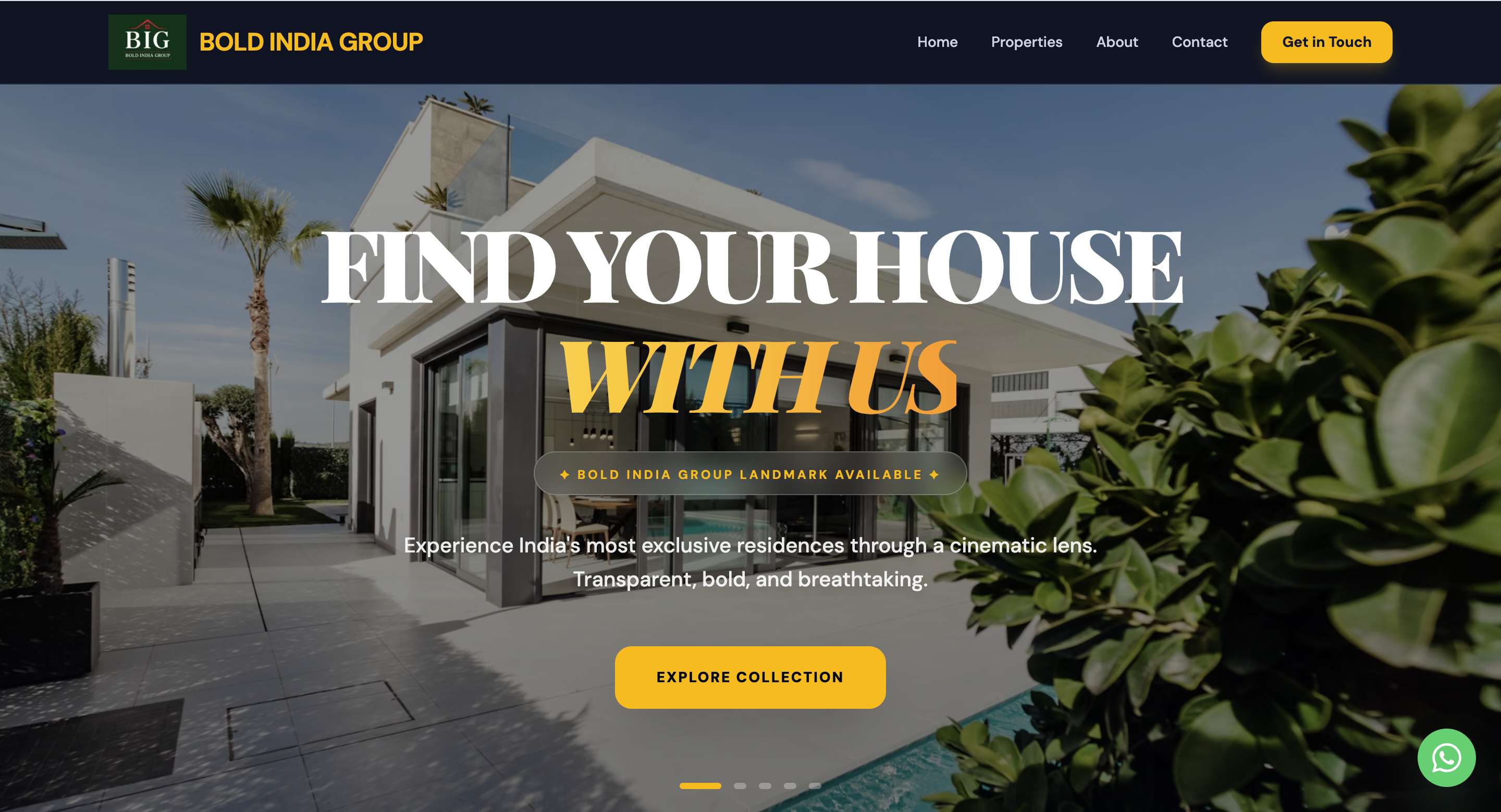 Bold India Group desktop Screen Preview